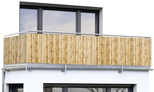Maximex Balkon-Sichtschutz 5m x 85cm, schützt Privatsphäre, windgeschützt, UV- & witterungsbeständig, schnelltrocknend, reißfest, glasfaserverstärkt