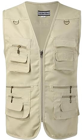 RUMAOZIA Ärmellose Weste Herren Sommer Anglerweste Outdoor Sport Weste Leicht Arbeitsweste mit Vielen Taschen Freizeit Jacke Fotografie Wandern Weste Atmungsaktiv Safari Weste Jagd Weste