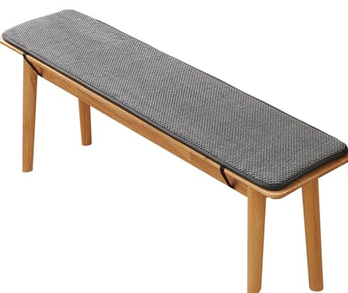uyeoco Bankauflage Bankkissen Sitzauflage Sitzkissen Bank, Dicke Bequeme Rutschfestes Sitzkissen für Gartenbank Schaukel, Terrasse, Esstisch, Bank, Drinnen(Color:Dark Gray,Size:180x35cm)