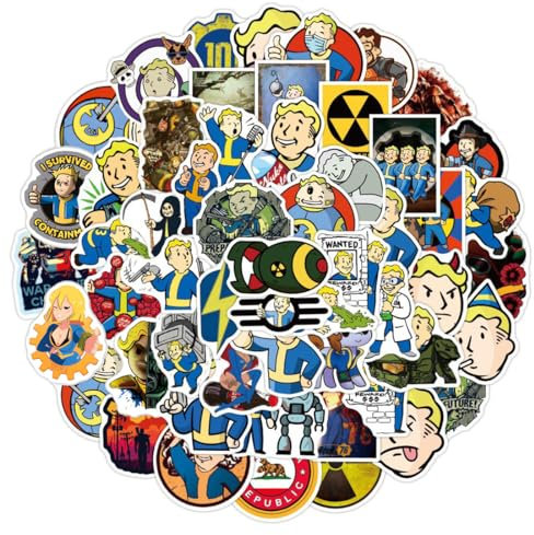 Aufkleber für Kinder Mädchen Jungen, 50Pcs Spiel Figure Sticker, Vinyl-Aufkleber für Laptop Wasserflasche Teenager Auto Motorräder Fahrrad Handy Skateboard Reisetasche Computer