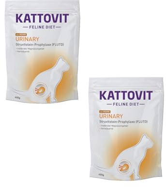 Kattovit Urinary | Doppelpack | 2 x 400 g | Diät-Alleinfuttermittel für ausgewachsene Katzen | Kann zur Verringerung von Struvitsteinbildung beitragen | Mit harnansäuernden Stoffen