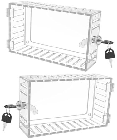 Yardenfun 2pcs Thermostat Lock Box Thermostat Guard for Wall Lock Box for Keys Protection Case Wall Cover for for Home Office Use