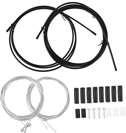GAROZATION Replacement Bike Brake and Derailleur Cable Kit Shifter Cable Options for Mountain and Road Bikes
