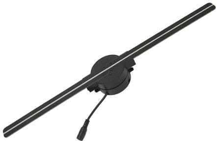 UKLULUAMZ Ventilateur Hologramme 3D, 2 pales, projecteur 3D WiFi, avec 224 Perles de lumière LED, pour l’Affichage publicitaire