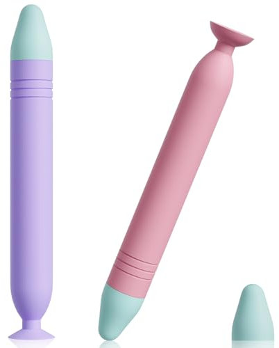 Kinder Stylus Stifte für Touchscreens, Eingabestift für Tablet/iPad, Universeller Tablet/iPad/Touchscreen Stift für iPhone, Tablets, Kindle Fire und Alle Touchscreen Geräte - 2 Stück (Rosa + Lila)