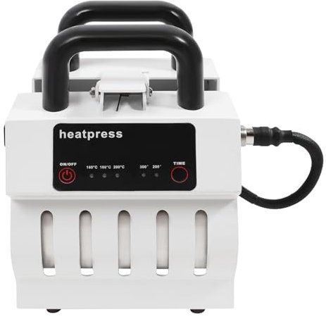 RjcdOPL Mini Presse à Chaud pour Mugs 350W, 3 Températures Réglables 160 à 200℃, Idéale pour Sublimation DIY et Transfert d'Images sur Tasses (Blanc)