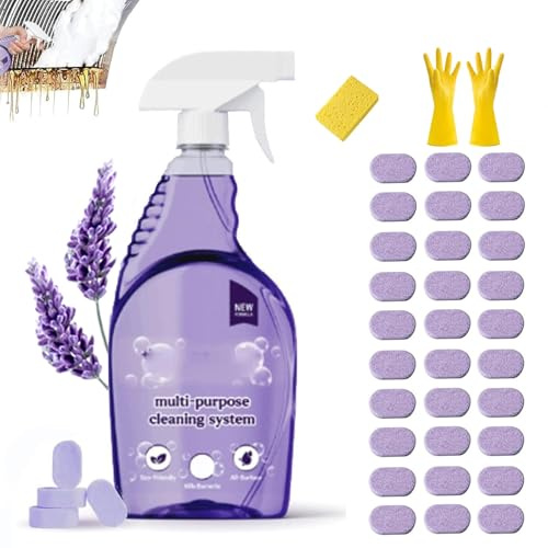 Dr Clean Spray, Dr Clean Spray Reiniger Backofen for Instant Stain Remova, Drclean Cleaner Tablets and Bottle for Home, Kitchen, Bathroom(C)