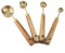 FUANA Edelstahl-Messlöffel-Set mit Holzgriff, Backschaufel, Küchenhelfer (Messlöffel)