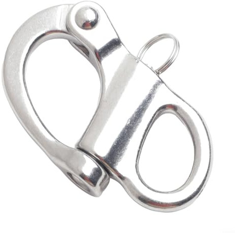 Manille en acier inoxydable au design élégant avec fonction de libération facile du piston (96 mm)