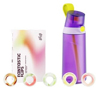 AIR UP® water bottle Click Squid Purple original starter set with pods in 5 flavors | 600ml drinking bottle with sugar-free flavoring | dishwasher-safe, BPA-free