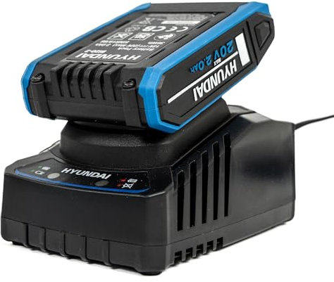 Hyundai Batterie et kit de Chargeur, 20 V 2 Ah Li-ION, Chargeur 2A, Compatible avec la Gamme de 2e génération