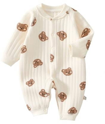 TootyTots nyfödd unisex sparkdräkt, långärmad overall 100% bomull mjuk & bekväm, för utomhuskläder & dagligt bruk, idealisk för alla årstider, 9-12 Monate