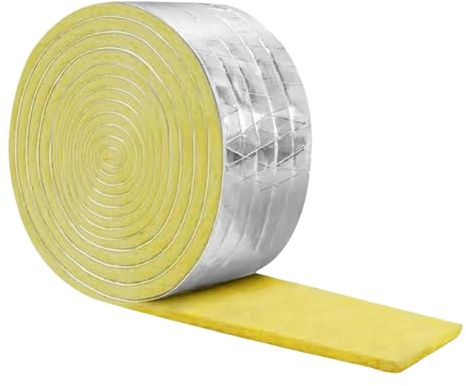 Thermofolie – Glasfaser-Klebeband, hitzebeständiges Klebeband, Brandschutz-Bindungsrolle | energiesparendes Glaswollband für den Außenschutz von Kellern