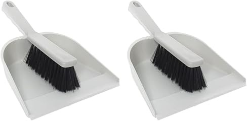 York Ensemble Pelle et Balayette à Main - Poussière et Ramasse-miettes - en Plastique Recyclé - Gris 23 x 32 x 11 cm (Lot de 2)