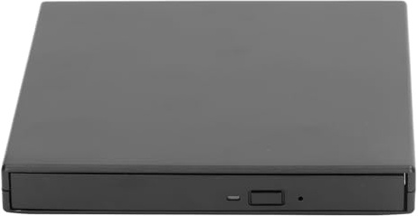 Acouto Externer DVD-Treiber für Optische Discs, Ultradünn, Externes CD-DVD-Laufwerk, USB 2.0, Tragbare für Laptop, Desktop-PC, Silber, Unterstützt das Lesen von CDs, Treiber für Optische (BLACK)