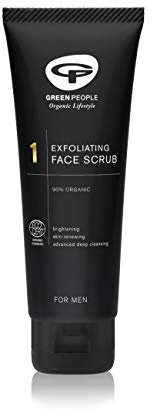 Green People - For Men Nr. 1 Exfolierender Gesichtsscrub - Natürlicher & biologischer Aufhellender Scrub - Paraben- & Ethanolfrei - Vegan - 100ml