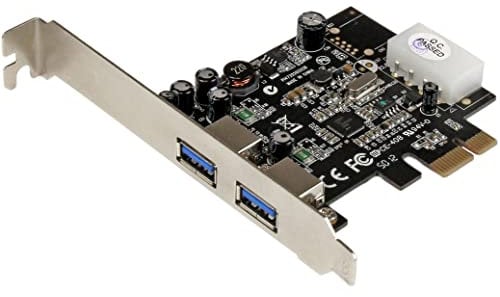 StarTech.com PEXUSB3S25 2 Port PCI Express (PCIe) SuperSpeed USB 3.0 Card Adapter with UASP, LP4 Power, Dual Port USB 3 PCIe Controller