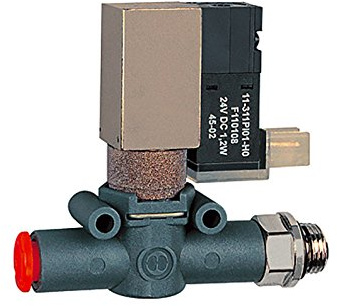 RIEGLER 106858-485.014-6 3/2-Wege-Magnetventil, schallged. Entl. Schl.-Gew. G1/4 Schl.6 NO, 1Stk