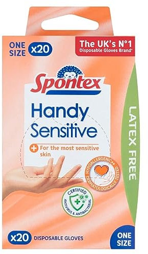 Spontex Guanti usa e getta in vinile, 20 g (confezione da 20)