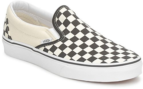 Vans Unisex Adult Classic Slip-on Checkerboard Trainers, White (Black And White Checker/White), 5 UK (38 EU)
