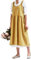 Nanxson Delantal de Lino de algodón para Mujer con 2 Bolsillos para cocinar, Hornear, Hacer Manualidades, jardinería, arreglos Florales CF3088 (Amarillo)