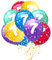 Oblique Unique® 10 Luftballons mit Zahlen Happy Birthday für Kinder Geburtstag Feier Party Deko Geburtstagsdeko Ballons Bunt (Nr. 7)