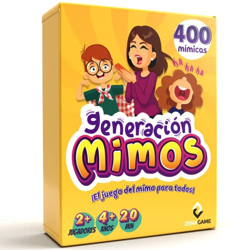 ZENAGAME Juego de Mesa Familiar - Juego de Mímicas - Regalo Original Marca Juego de Gestos para Todos Adultos y niños a Partir de 4 años