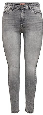 ONLY Damen Onlpaola Life Hw Skinny Azg852 Noos Jeans, Medium Grey Denim, M / 30L EU