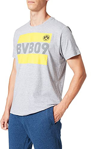 Borussia Dortmund Unisex Bvb T-Shirt, Grau, XL EU