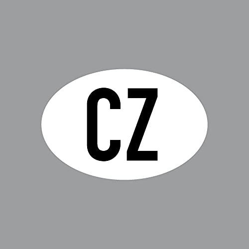 GreenIT Aufkleber 8cm Sticker CZ klein Länderkennung kleines Länderkennzeichen 4061963088555