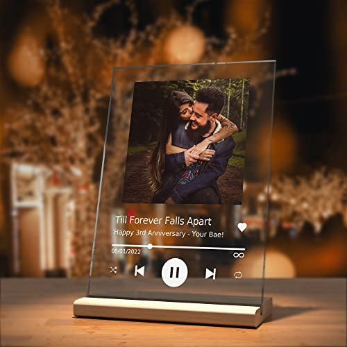 PixArts Personalisiertes Albumcover | Acryl-Songschild | mehrere Größen mit Holzständer (20,3 x 15,2 cm)