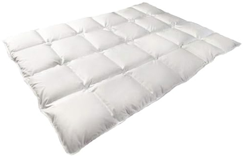 Mayaadi-Home Daunendecke 220x240 cm | 2700g Bettdecke, 70% Gänsedaunen 30% Federn | 100% natürliche Baumwolle | Made in Europe | Steppdecke geeignet für Allergiker | HS94