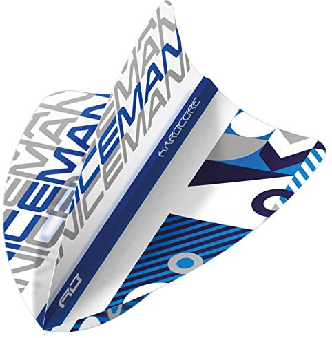 RED DRAGON Gerwyn Price Iceman Hardcore Freestyle White Stack Dart Flights – 3 Sets pro Packung (9 Dart-Flights insgesamt)