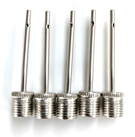 Lionstrike Stainless Steel Ball Pump Needle, Football Pump Needle, Ball Inflator Needle with Side Holes For Inflating Various Sports Balls (5 Pack Needle Set)