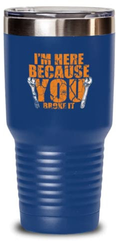 30oz Tumbler in acciaio inox isolato divertente addetto alla manutenzione