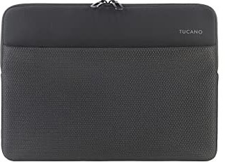 Tucano - Neotex Sleeve, Neopren-Schutzhülle für Laptop 12/MacBook Air oder Pro 13, Fronttasche, Anti-Slip-System gegen versehentliches Fallenlassen, Schwarz