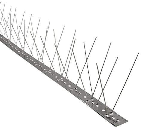 WOLFPACK LINEA PROFESIONAL 5120220 Anti Palomas 1 Metro Inoxidable Doble 60 Pinchos, Multicolor, único