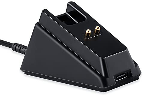 RGB Charger Dock with USB Charging Cable Compatible for Razer Basilisk/Viper Ultimate/Naga Pro/deathadder v2 Pro Mouse (Without lights)