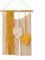 Martin Kench Blätter Makramee Wandbehang Boho Deko Chic Blatt Tapisserie Handgemacht Wandteppich Bohemian Wandbehang für Wohnzimmer Hochzeit Dekor,r (Yellow)