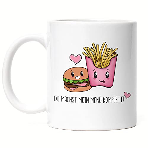 Hey!Print Du Machst Mein Menü Komplett Tasse Weiß Valentinstag Freundin Freund Süß Geschenkidee Paar Liebe Couple Jahrestag