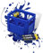 Batterie Bier Kasten Batteriekasten Batteriekiste Batteriebox Aufbewahrungsbox Minikiste Minibox für Aufbewahrung von Batterien AA, AAA, 9V, Leerkiste - 3D gedruckt (AAA, Blau)