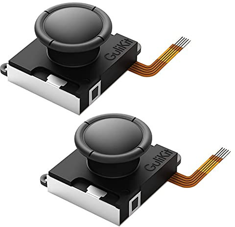 GuliKit Switch Joycon Joystick Replacement, [No Drifting] Hall Effect Joystick for Switch/Switch OLED/Switch Lite, Left/Right Switch Joycon Controller, Hall Effect Joycon Repair Tool Kit [2 Pack]