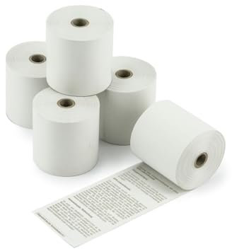 POKORNYS – 50 Thermorollen 57x30x12mm für EC Cash Geräte & Bondrucker I Blanko I BPA-frei I Thermo Papier für Thermodrucker (Breite 57mm x Länge 9m x Innen ⌀ 12mm x Außen ⌀ 30mm)