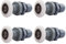 Qikuver Ruedas para Puerta de Ducha, 4 Piezas, Rodillo de Repuesto Mampara Rodamientos Mamparas para Puerta Corredera De Cristal Baño (23MM)
