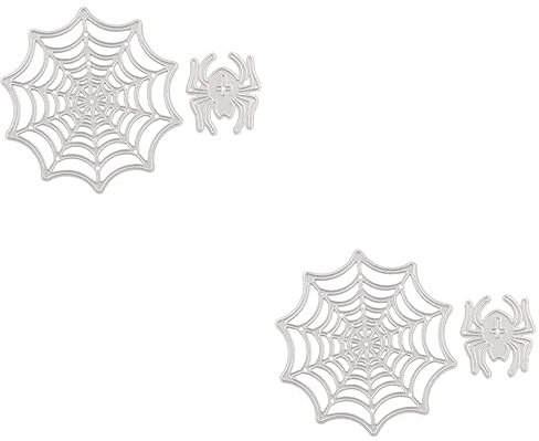 COHEALI 2 Stück Präge-Halloween-Herstellung Von Spinnenmaterial Geätztes Basteln Für Schablone Haltbares Kohlepapier Messer Web-Etikett Fotoform Handgefertigte Vorlage