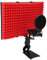 Bewinner Microphone Isolation Shield, 3-Panel Pop Filter, Studio Mic Sound Absorbing Foam Reflector, Foldable Soundproof Cover for Anchor/Recording/Radio