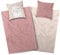 Aminata kids Bettwäsche 135x200 Kinder Lama Biber Flanell Baumwolle | rosa beige- Mädchen | 2- teilige warme & weiche Kinder-Wende-Bettwäsche-Set