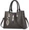 FORRICA Handtasche Damen Henkeltaschen Exquisiter Anhänger Umhängetasche PU Leder Schultertasche für Reisen Bankett Shopper Kaffee