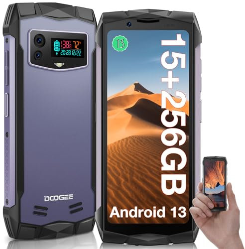 DOOGEE Smini Outdoor Handy ohne Vertrag Android 13, Helio G99 15GB+256GB /2TB Erweiterbar Outdoor Smartphone 4.5'' QHD+ 50MP Kamera Baustellenhandy IP68 Wasserdichtes Mini Handy NFC/Face ID/GPS