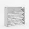 Duffy® Kids Storage Unit Toy Box Organiser Bookshelf With Removable Baskets, for Bedroom, Nursery, Playroom (Grey Wood With White Bins)